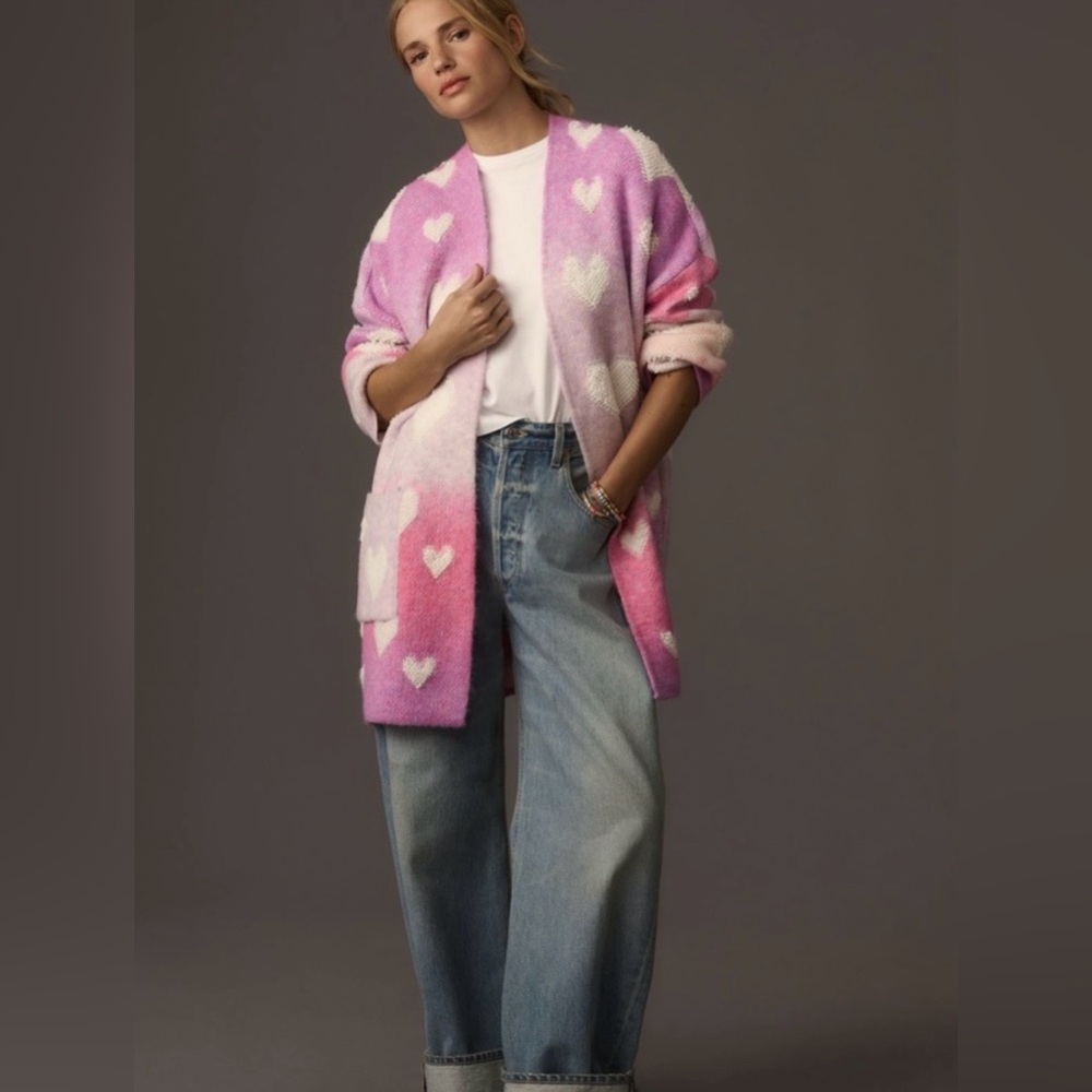 Maeve 💜💕Hearts 💕💜 Cardigan Sweater
